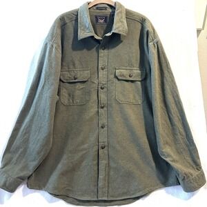 Arrow‎ Chamois XL Thick Flannel Olive Green Barn Coat Chore Jacket Shacket Shirt